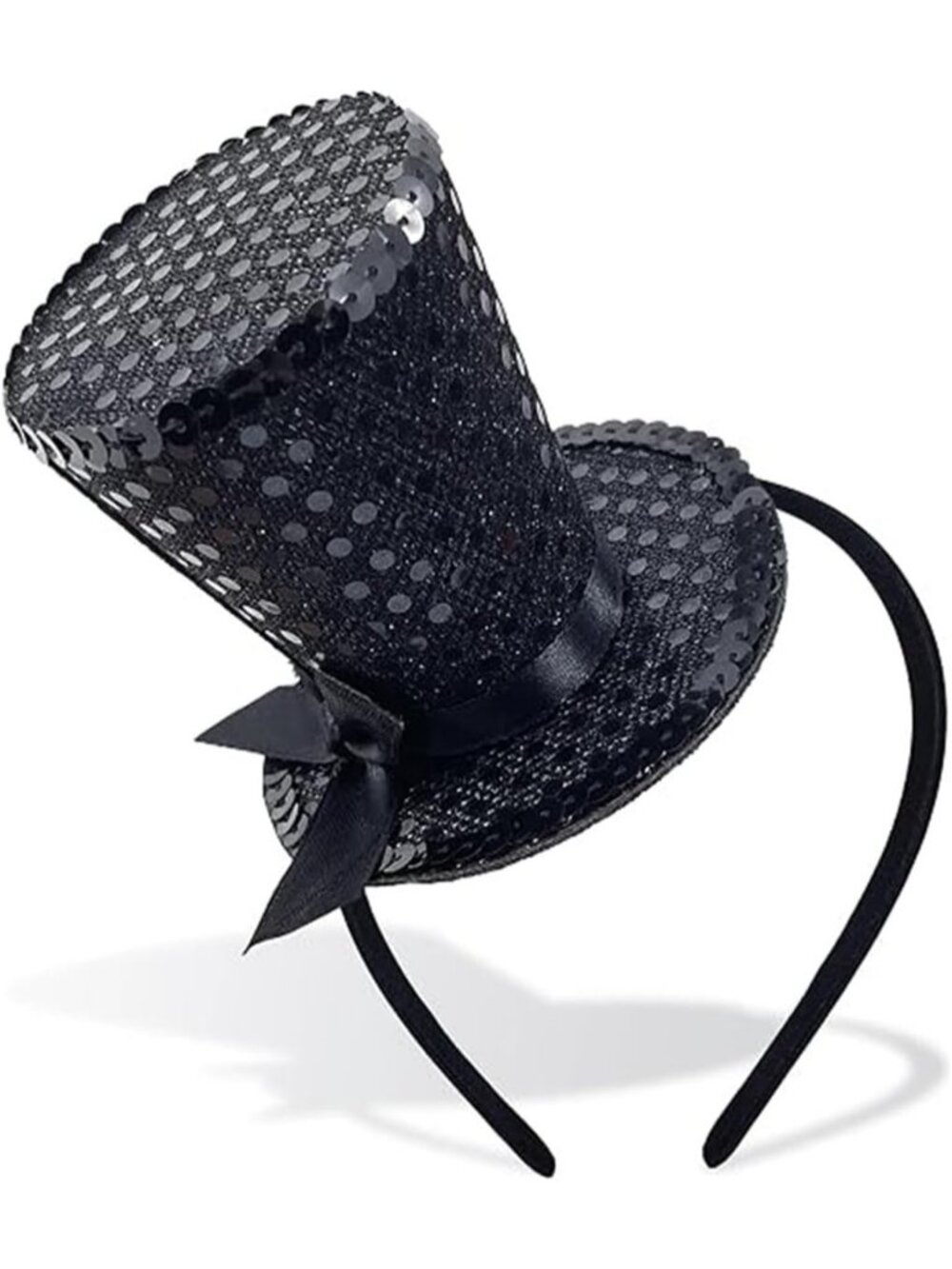 🎃Halloween Witch Hat Headband for Women Mini Top Hat Headband with Bow on Hat